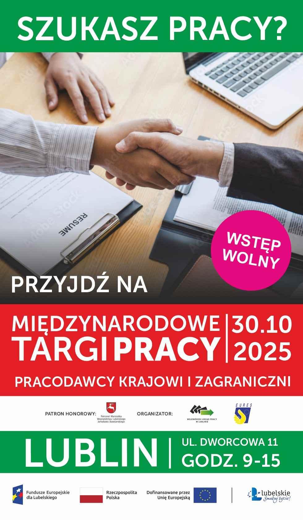 Międzynarodowe Targi Pracy w Lublinie 30.10.2025